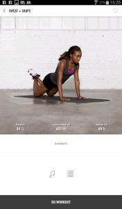 I like that you can workout to your own music (Image courtesy of Nike+ TC)